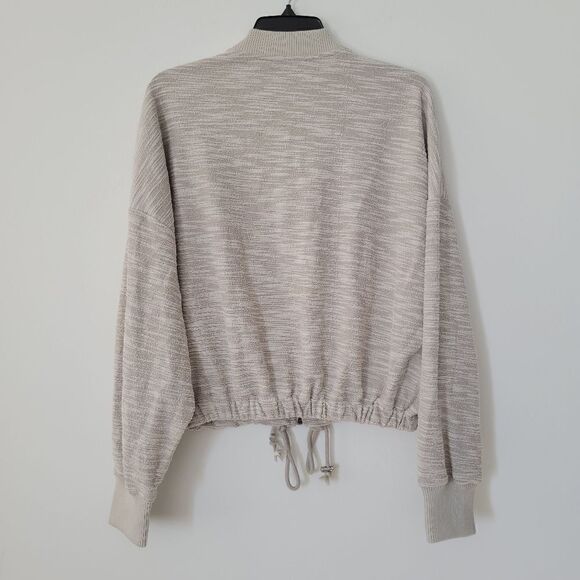 Steve Madden Yves  Textured Ribbed Trim Bomber Jacket - Picture 8 of 9